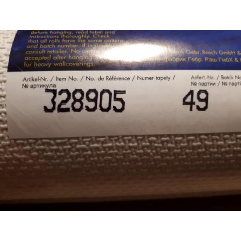 2 rollen wit behang Rasch 0,53x10,05m