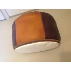 Leren poef vintage