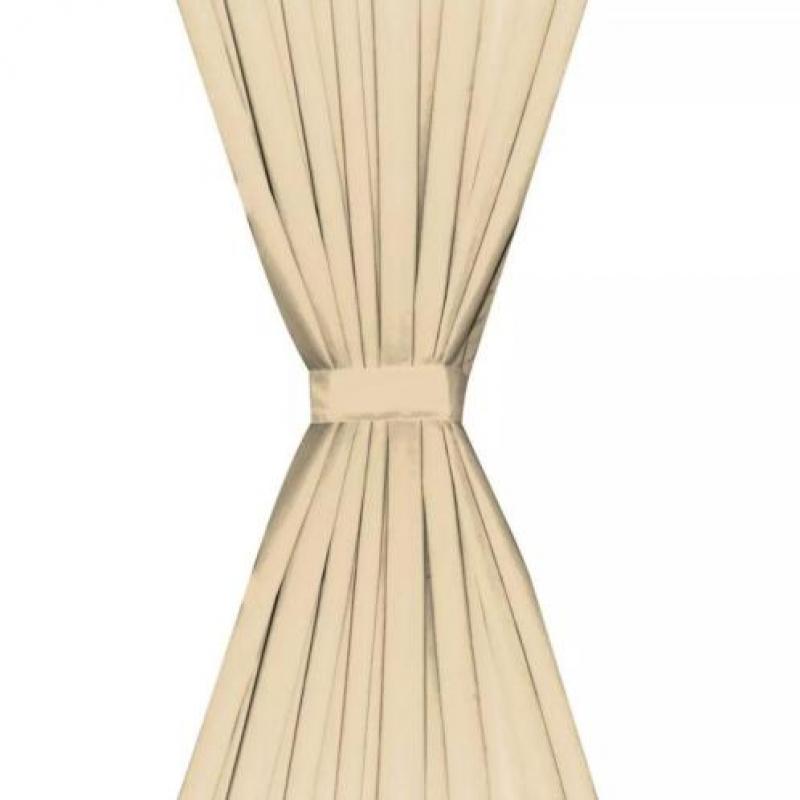 vidaXL Gordijnen verduisterend dubbellaags 140x175 cm beige