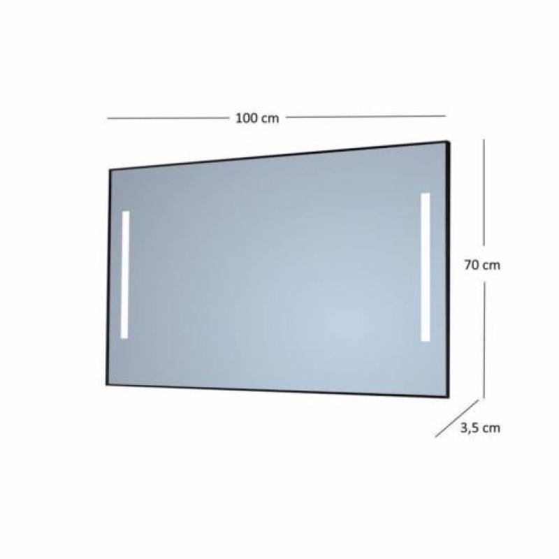 Badkamerspiegel Sanicare Q-Mirrors Twee Verticale Banen ‘...