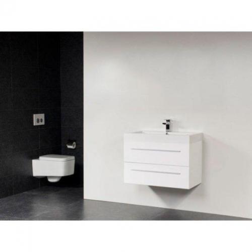 Saniclass Florence badmeubel 80x47cm hoogglans wit