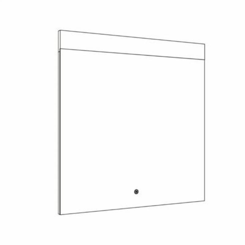 Spiegel Allibert Rei LED Verlichting Bovenzijde 80x70cm A...