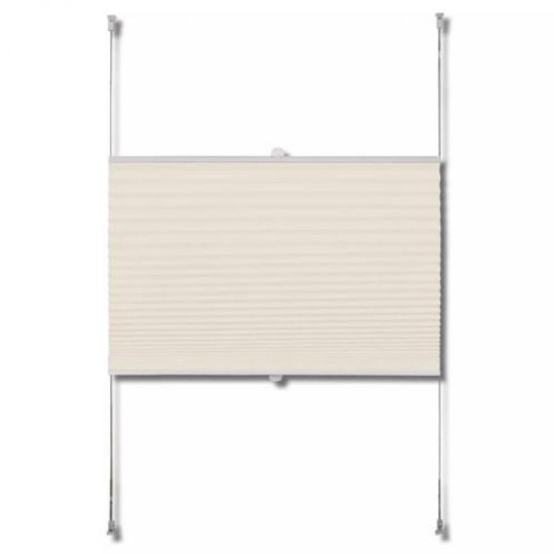 vidaXL Plissé rolgordijn 90x150 cm creme