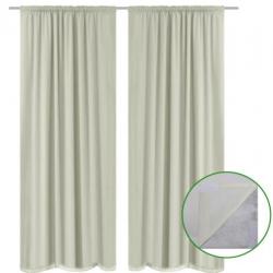 vidaXL Gordijnen verduisterend dubbellaags 140x175 cm crème