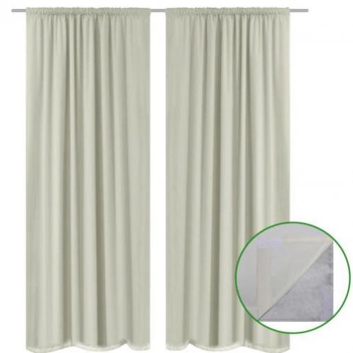 vidaXL Gordijnen verduisterend dubbellaags 140x175 cm crème