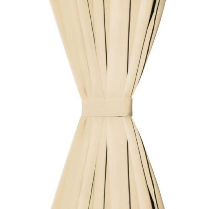 vidaXL Micro-satijnen gordijnen met lussen 140x245 cm beige