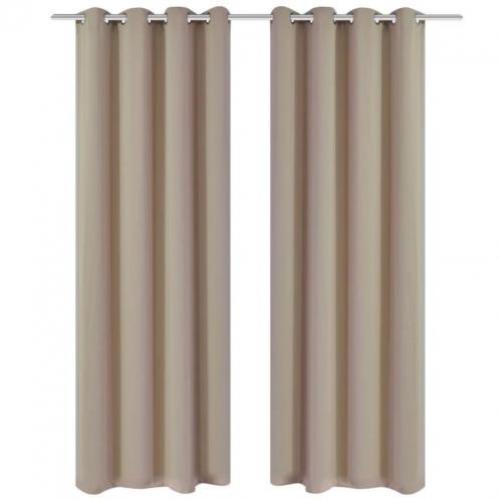 vidaXL Blackout Gordijnen met metalen ringen 135 x 245 cm 2
