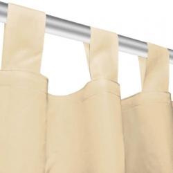 vidaXL Micro-satijnen gordijnen met lussen 140x245 cm beige