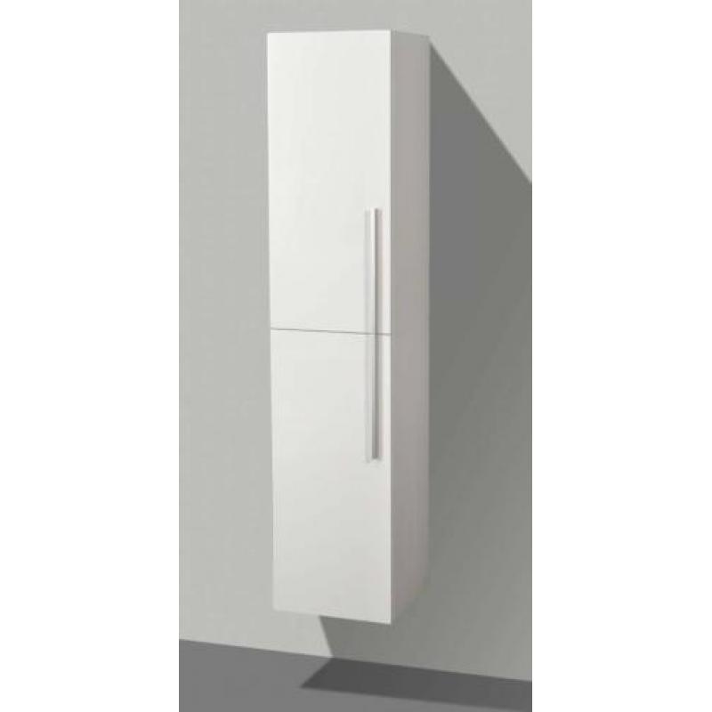 Hoge kolomkast 35x35x160 cm hoogglans wit