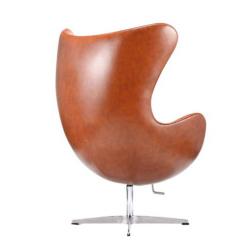 Egg Chair Vintage Cognac Leer (100% Echt Leer) ->Gratis B.Z.