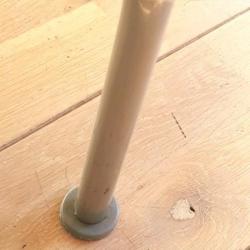 Ikea lange smalle hocker poef creme wit met hoes