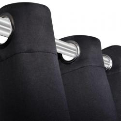 vidaXL Gordijn met metalen ringen verduisterend 270x245 zwar