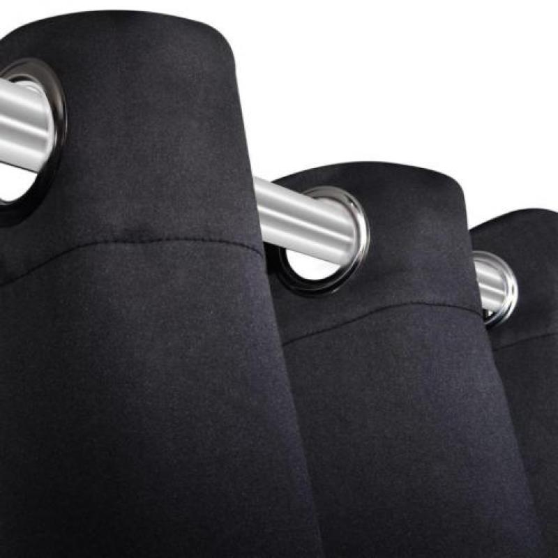 vidaXL Gordijn met metalen ringen verduisterend 270x245 zwar