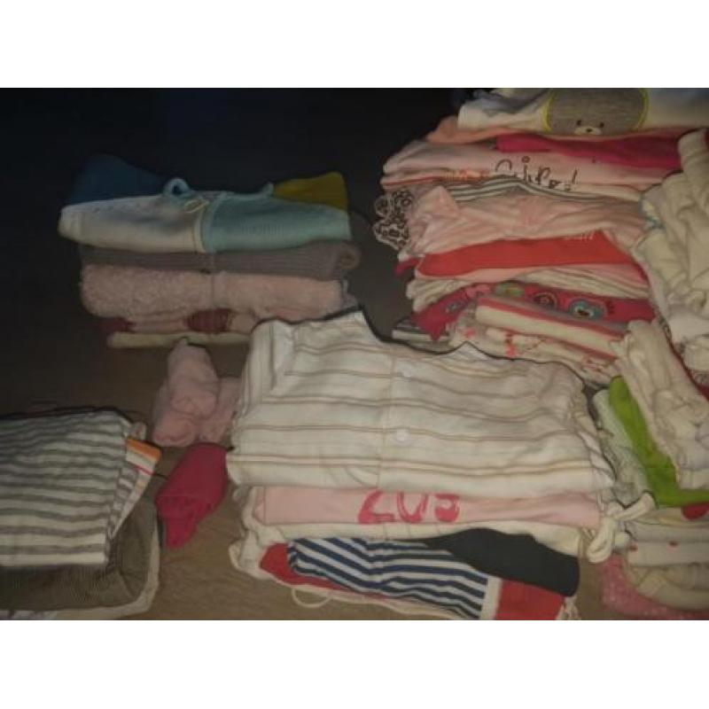 Groot pakket baby meisjes kleding, 50 t/m 68.. 115 stuks
