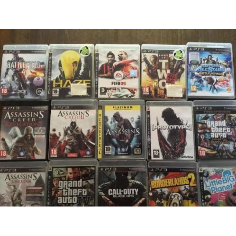 playstation 3 met 20 games en 2 controllers (originele doos)