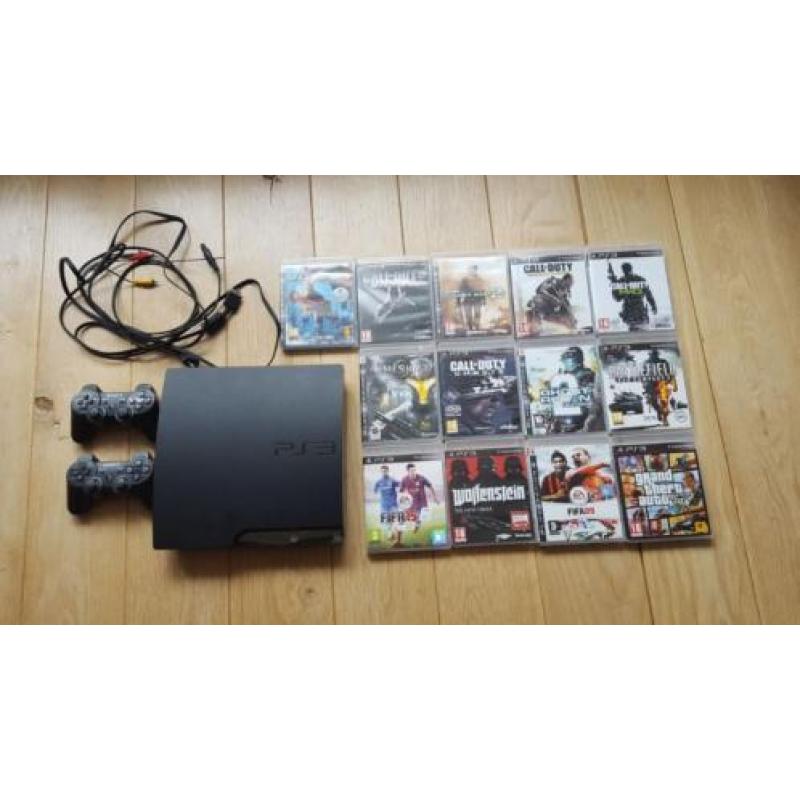 playsyation 3 met 2 controllers en 14 spellen