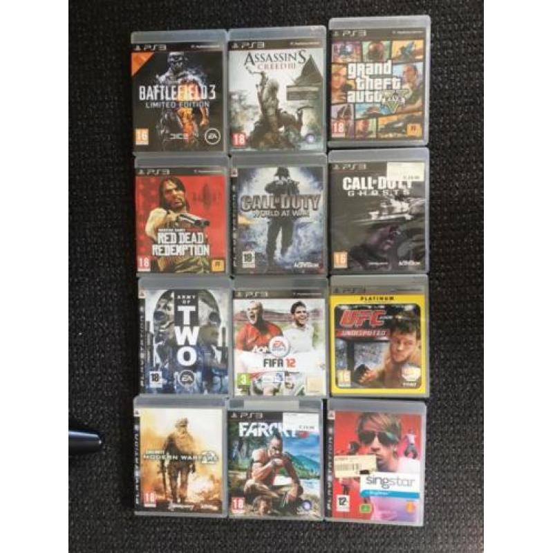 Playstation 3 40gb inclusief 9 spellen en 3 controllers