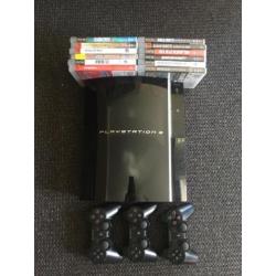 Playstation 3 40gb inclusief 9 spellen en 3 controllers