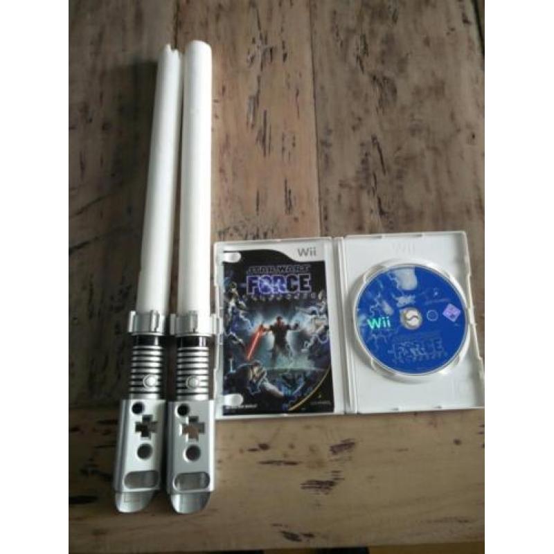 Wii Star Wars the force unleashed + 2 lightsabers