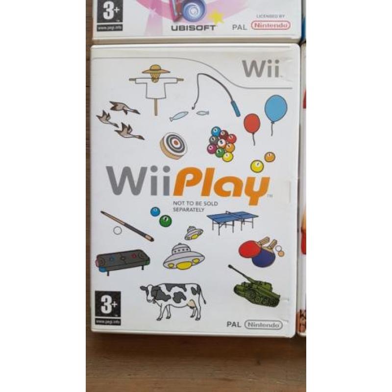 3 Wii Spellen Ghost Squad, U-Sing Girls, Wii Play