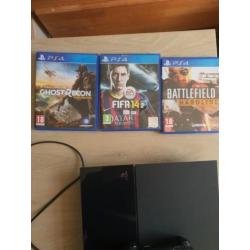 Playstation 4 500gb cuh-1116a met 1 controller en 3 games