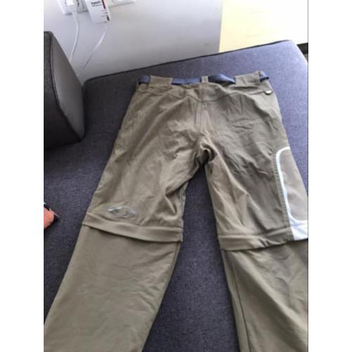Salomon wandelbroek, mt M, afritsbaar en stretch mosgroen