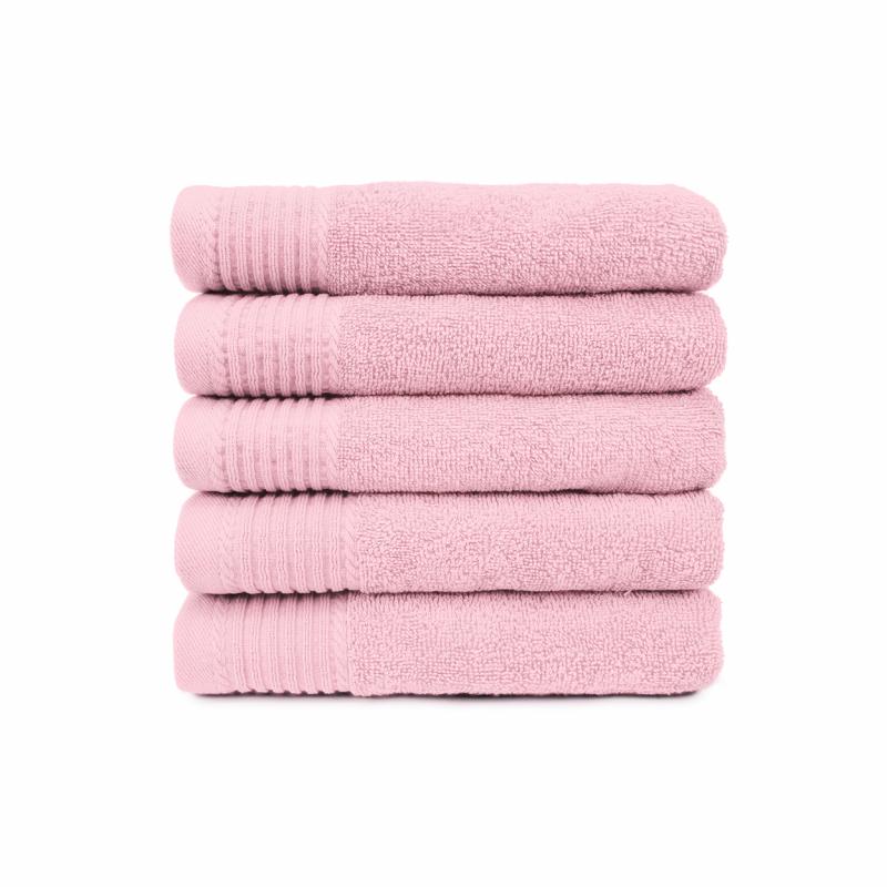 The One Handdoek 450 gram 50x100 cm Licht Roze (5 stuks)
