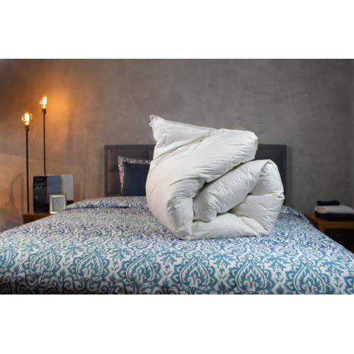 Nuvaro Gold 4-Seizoenen Ganzendons dekbed - 100% eerlijke dons, Handgemaakt in NL - BESTE DEKBED 2023 ! 140 x 200 cm - Eenpersoons