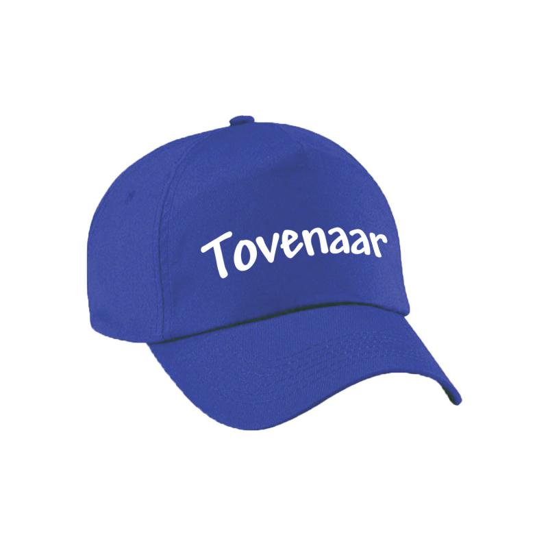 Tovenaar verkleed pet blauw kinderen